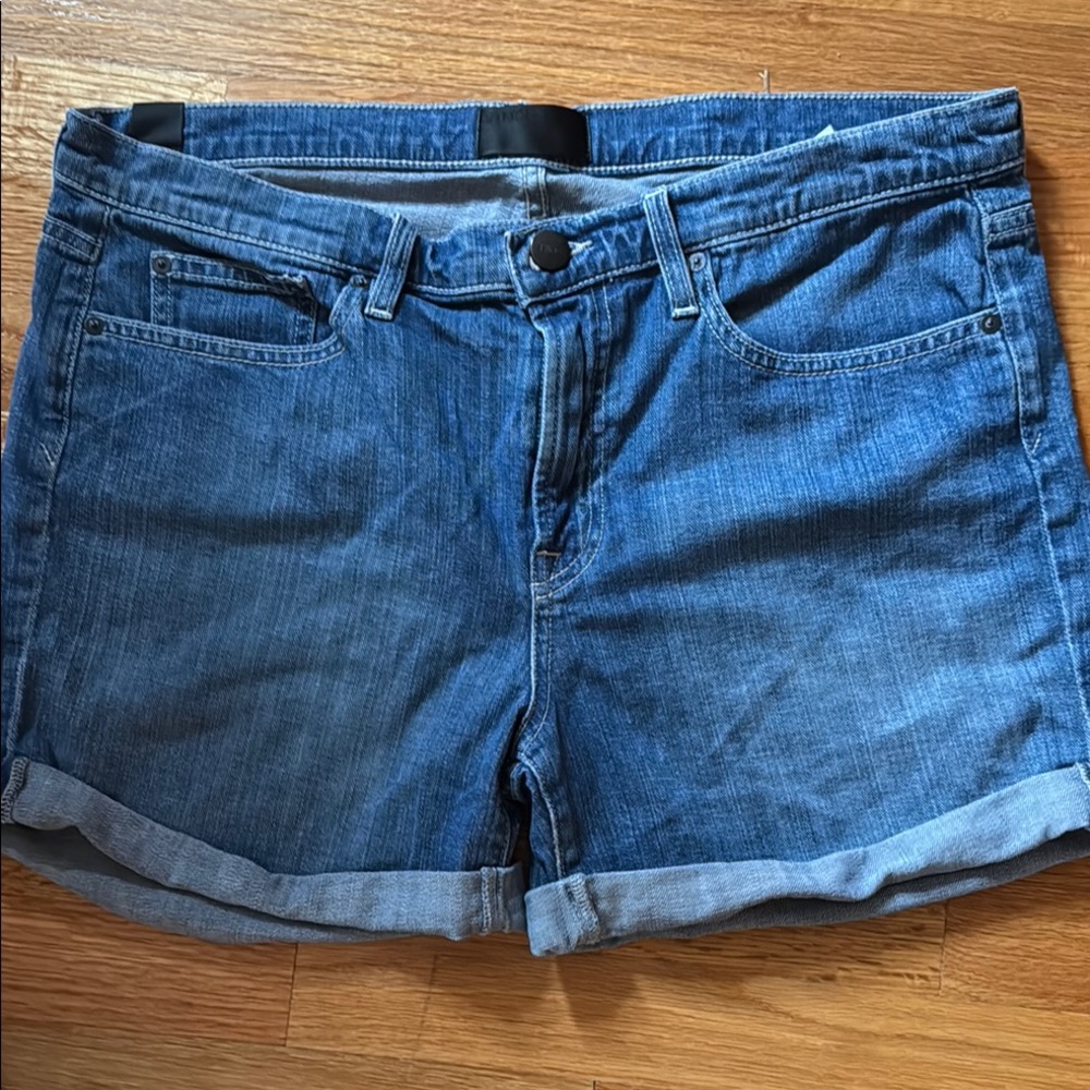 Vince Blue Jean Shorts Classic Cuffed Design